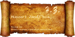 Huszerl Zenóbia névjegykártya